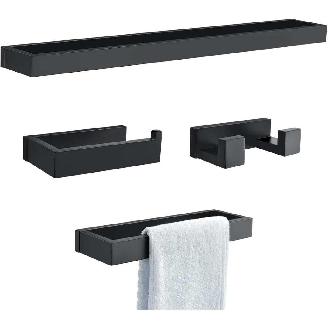 anelli portasciugamani nero acciaio inox resistente