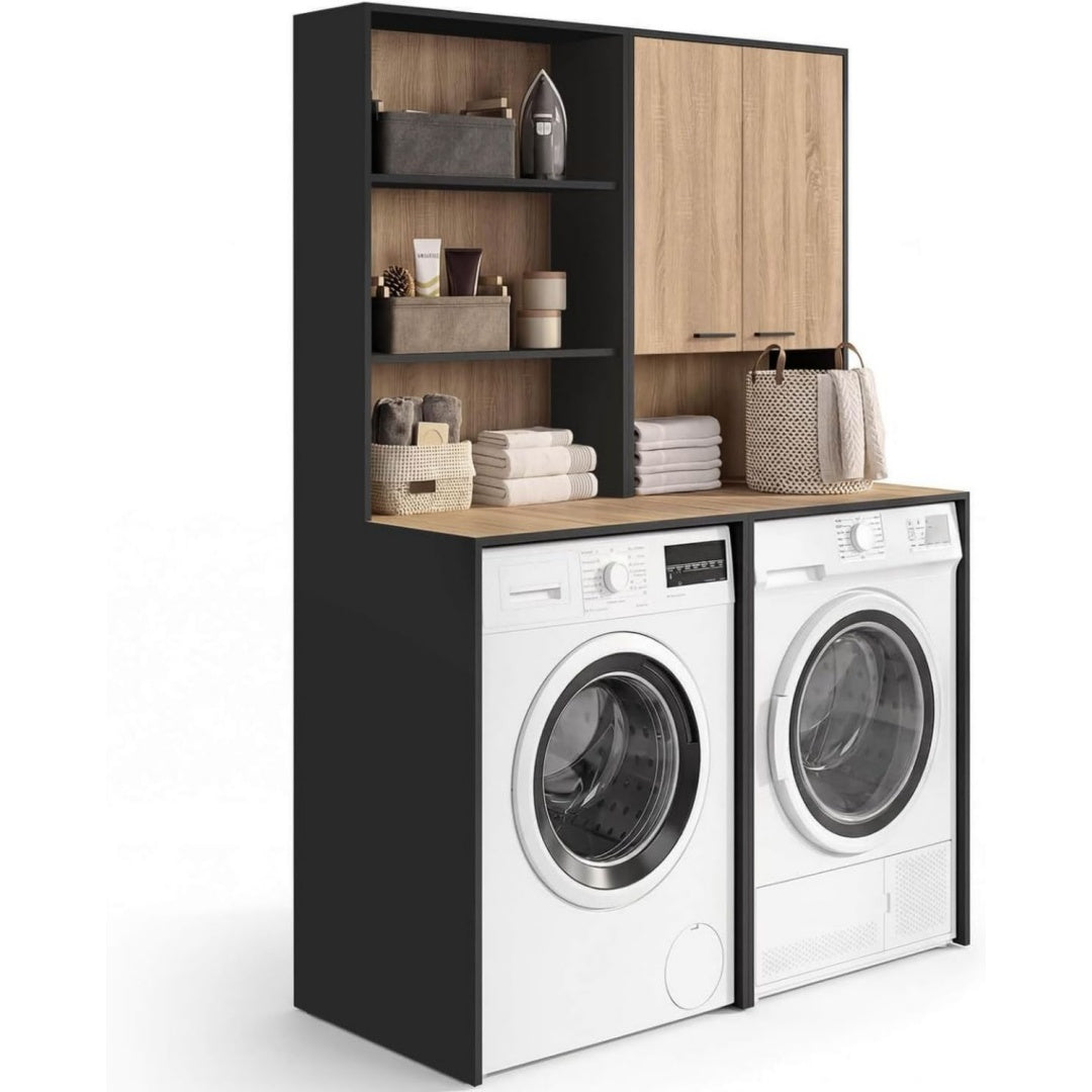 set arredo bagno nero