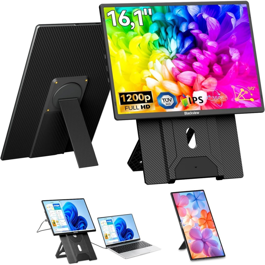 supporti per monitor blu ufficio resistente