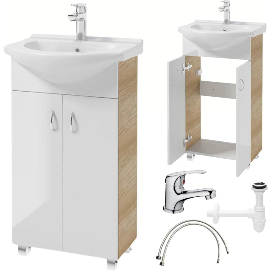 mobiletti con lavabo bianco ceramica per letto