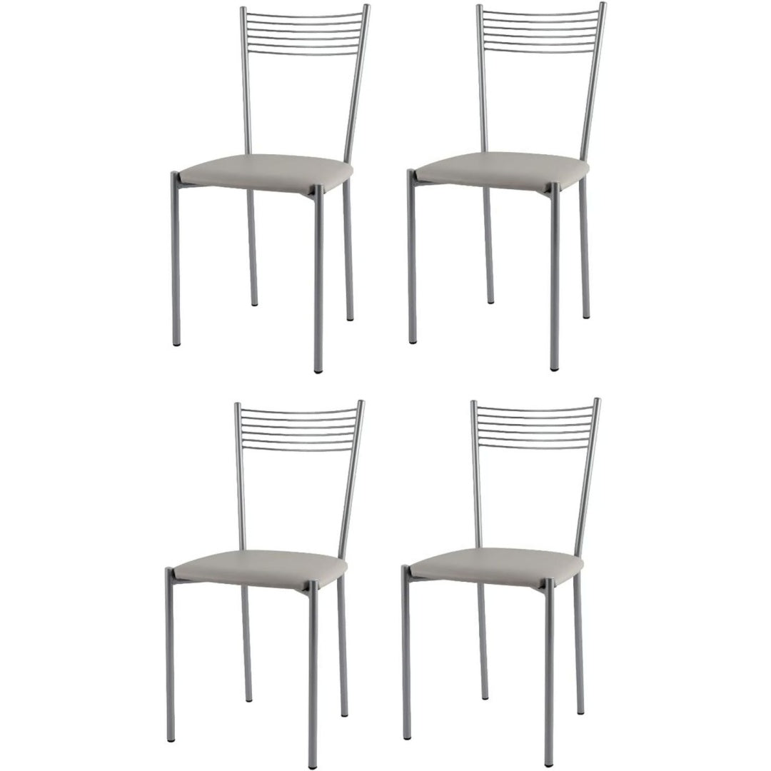 sedie grigio alluminio per sala da pranzo resistente