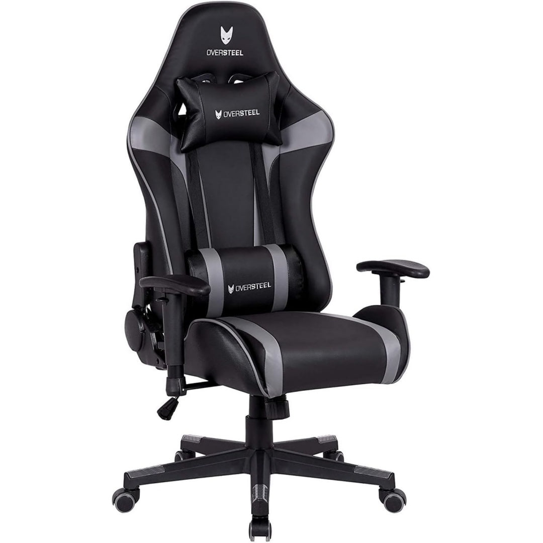 sedie gaming grigio reclinabile con ruote