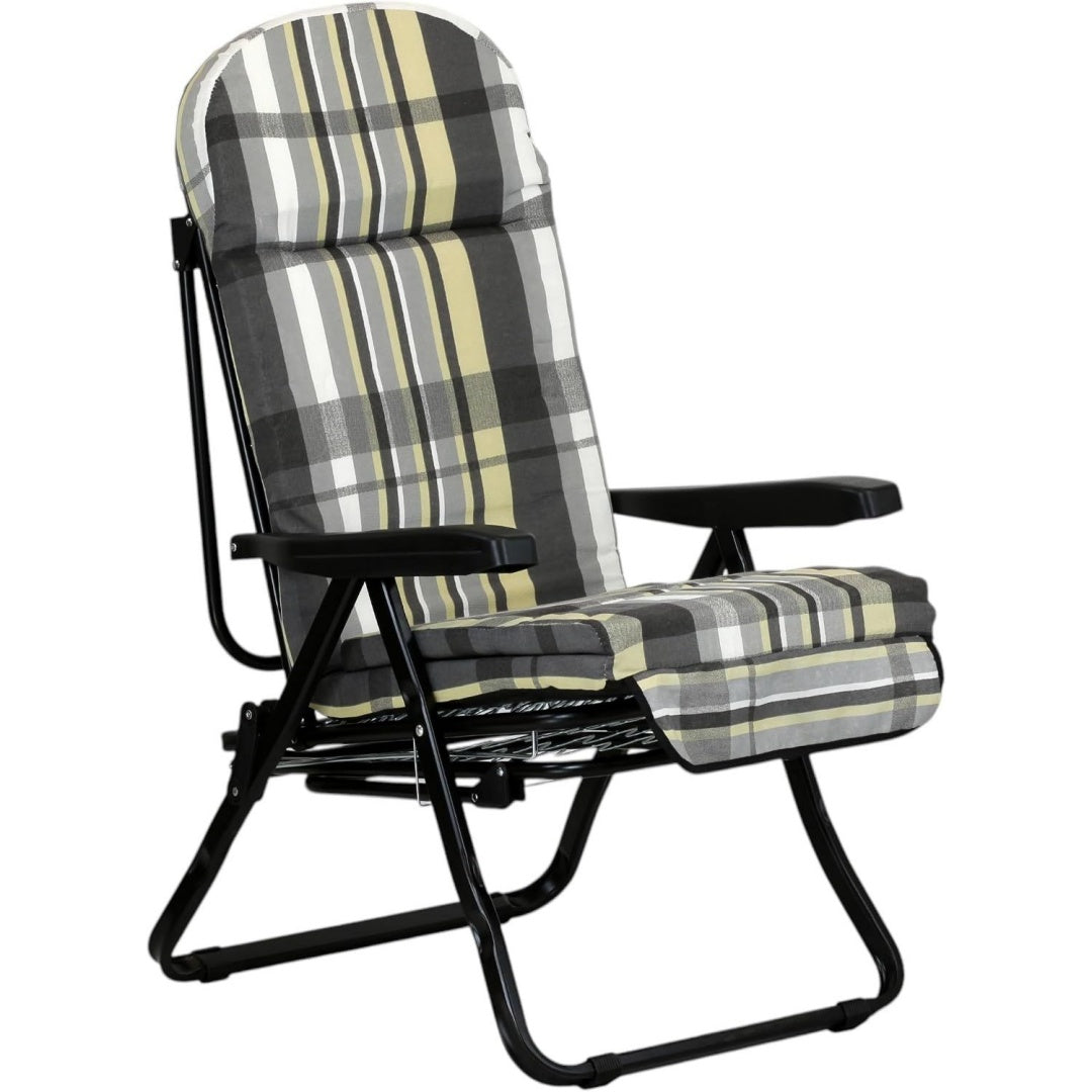 poltrone relax et chaise longue grigio reclinabile imbottito